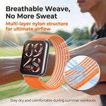Airy Mixed Nylon Loop Metal Connector Watch Band, For Xiaomi Band  10 Pro / Redmi Watch 6 / 5