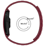 Horizontal Stripe Magnetic Silicone Watch Band, For Garmin CIRQA Smart Band