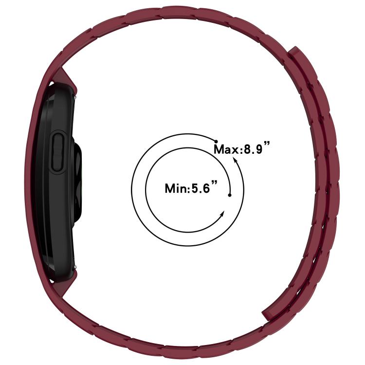 Horizontal Stripe Magnetic Silicone Watch Band, For Garmin CIRQA Smart Band