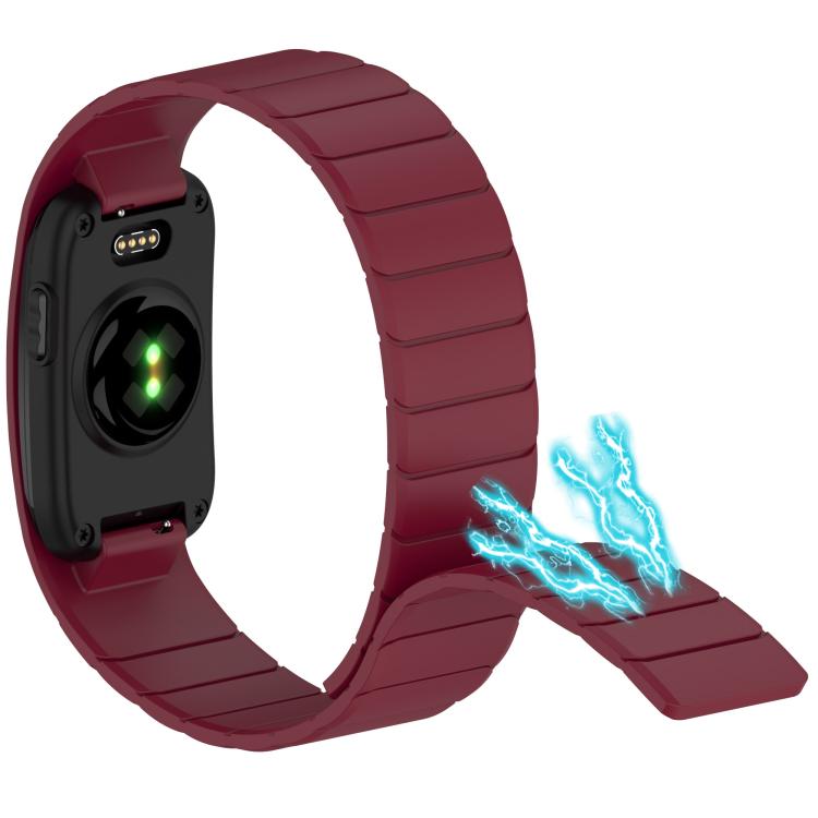 Horizontal Stripe Magnetic Silicone Watch Band, For Garmin CIRQA Smart Band