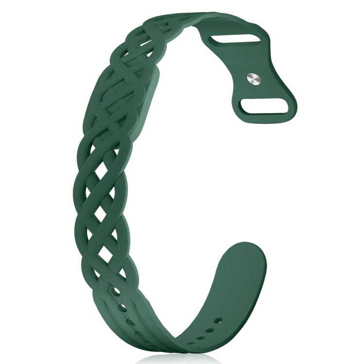 Vine Woven Design Butterfly Buckle Silicone Watch Band, For Google Fitbit Air