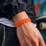 Vine Woven Design Butterfly Buckle Silicone Watch Band, For Google Fitbit Air
