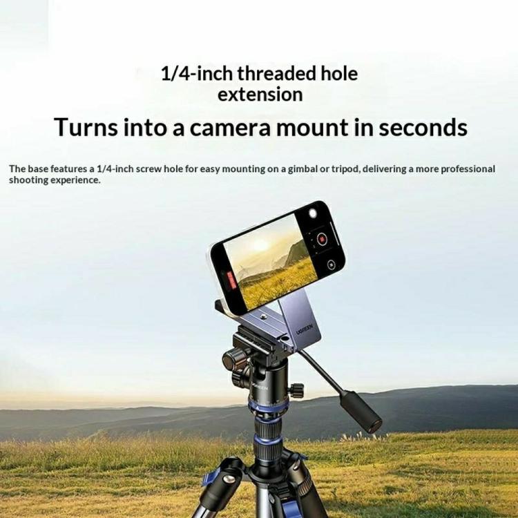 UGREEN LP962 75509 Portable Magnetic Phone Selfie Stick Tripod with 1/4 Thread Hole