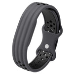 Perforated Butterfly Buckle Two Color Silicone Watch Band, For Google Fitbit Air