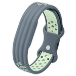 Perforated Butterfly Buckle Two Color Silicone Watch Band, For Google Fitbit Air
