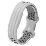 Perforated Butterfly Buckle Two Color Silicone Watch Band, For Google Fitbit Air