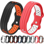 Perforated Butterfly Buckle Two Color Silicone Watch Band, For Google Fitbit Air