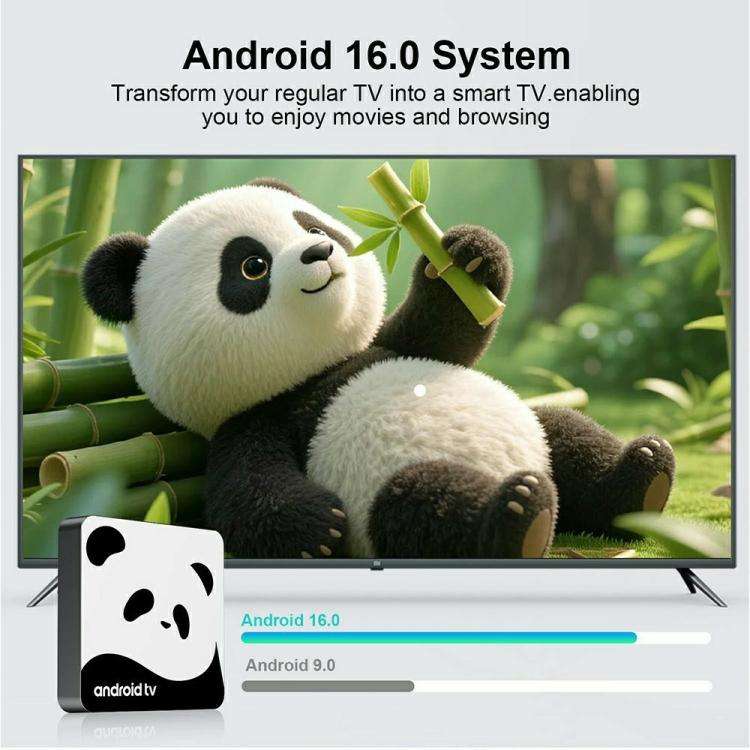 I96 Panda 1GB+8GB BT5.0 Streaming Media Player 4K Android 14 TV Box, Hi3798 Quad Core, US Plug, EU Plug, UK Plug, AU Plug
