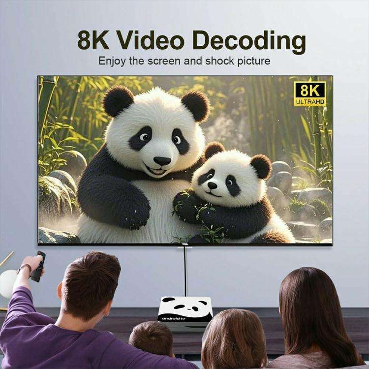 I96 Panda 1GB+8GB BT5.0 Streaming Media Player 4K Android 14 TV Box, Hi3798 Quad Core, US Plug, EU Plug, UK Plug, AU Plug