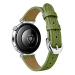 Slim Lychee-Textured Genuine Leather Watch Band, 18mm