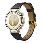 Slim Lychee-Textured Genuine Leather Watch Band, 18mm
