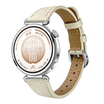 Slim Lychee-Textured Genuine Leather Watch Band, 18mm