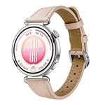 Slim Lychee-Textured Genuine Leather Watch Band, 18mm