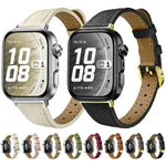 Slim Lychee-Textured Genuine Leather Watch Band, For Huawei Watch Fit 5 Pro / Fit 5 / Fit 4