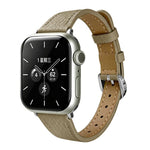 Slim Lychee-Textured Genuine Leather Watch Band, For Apple Watch 46mm / 49mm / 45mm / 44mm, For Apple Watch 42mm / 41mm / 40mm / 38mm