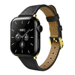 Slim Lychee-Textured Genuine Leather Watch Band, For Apple Watch 46mm / 49mm / 45mm / 44mm, For Apple Watch 42mm / 41mm / 40mm / 38mm