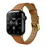 Slim Lychee-Textured Genuine Leather Watch Band, For Apple Watch 46mm / 49mm / 45mm / 44mm, For Apple Watch 42mm / 41mm / 40mm / 38mm