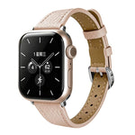 Slim Lychee-Textured Genuine Leather Watch Band, For Apple Watch 46mm / 49mm / 45mm / 44mm, For Apple Watch 42mm / 41mm / 40mm / 38mm