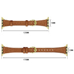 Slim Lychee-Textured Genuine Leather Watch Band, For Apple Watch 46mm / 49mm / 45mm / 44mm, For Apple Watch 42mm / 41mm / 40mm / 38mm