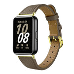 Slim Lychee-Textured Genuine Leather Watch Band, For Galaxy Fit3