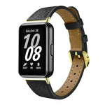 Slim Lychee-Textured Genuine Leather Watch Band, For Galaxy Fit3