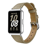 Slim Lychee-Textured Genuine Leather Watch Band, For Galaxy Fit3