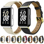 Slim Lychee-Textured Genuine Leather Watch Band, For Galaxy Fit3