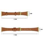 Slim Lychee-Textured Genuine Leather Watch Band, For Galaxy Fit3