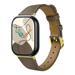 Slim Lychee-Textured Genuine Leather Watch Band, For Xiaomi Band  10 Pro / Redmi Watch 6 / 5