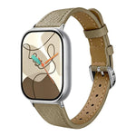 Slim Lychee-Textured Genuine Leather Watch Band, For Xiaomi Band  10 Pro / Redmi Watch 6 / 5