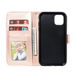 Custodia in pelle a ribalta orizzontale con motivo a goffratura mandala per iPhone XIR (2019), con supporto e fessure per carte e portafoglio, cornice per foto e cordino, For iPhone 11