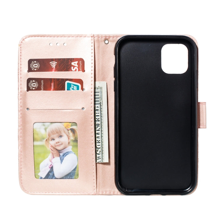 Custodia in pelle a ribalta orizzontale con motivo a goffratura mandala per iPhone XIR (2019), con supporto e fessure per carte e portafoglio, cornice per foto e cordino, For iPhone 11