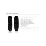 Mouse remoto wireless mini tastiera C120 2.4G con 3 giroscopi e sensore di gravità 3 per PC / HTPC / IPTV / Smart TV e Android TV Box ecc.