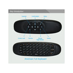 Mouse remoto wireless mini tastiera C120 2.4G con 3 giroscopi e sensore di gravità 3 per PC / HTPC / IPTV / Smart TV e Android TV Box ecc.