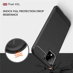 Custodia in TPU in fibra di carbonio con trama spazzolata per Google Pixel 4XL, For Google Pixel 4 XL