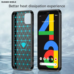 Custodia in TPU in fibra di carbonio con texture spazzolata per Google Pixel 4, For Google Pixel 4