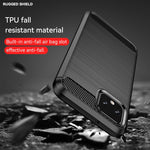 Custodia in TPU in fibra di carbonio con texture spazzolata per Google Pixel 4, For Google Pixel 4