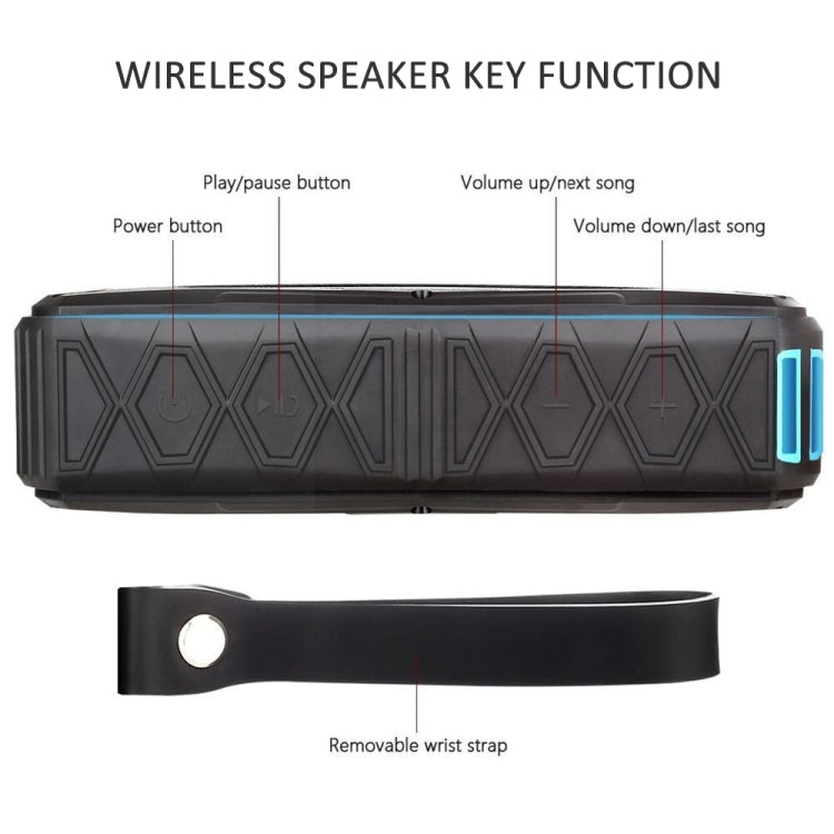Altoparlante Bluetooth portatile Altoparlanti wireless stereo super bassi Supporto IP66 Impermeabile Ricarica di emergenza Vivavoce TF