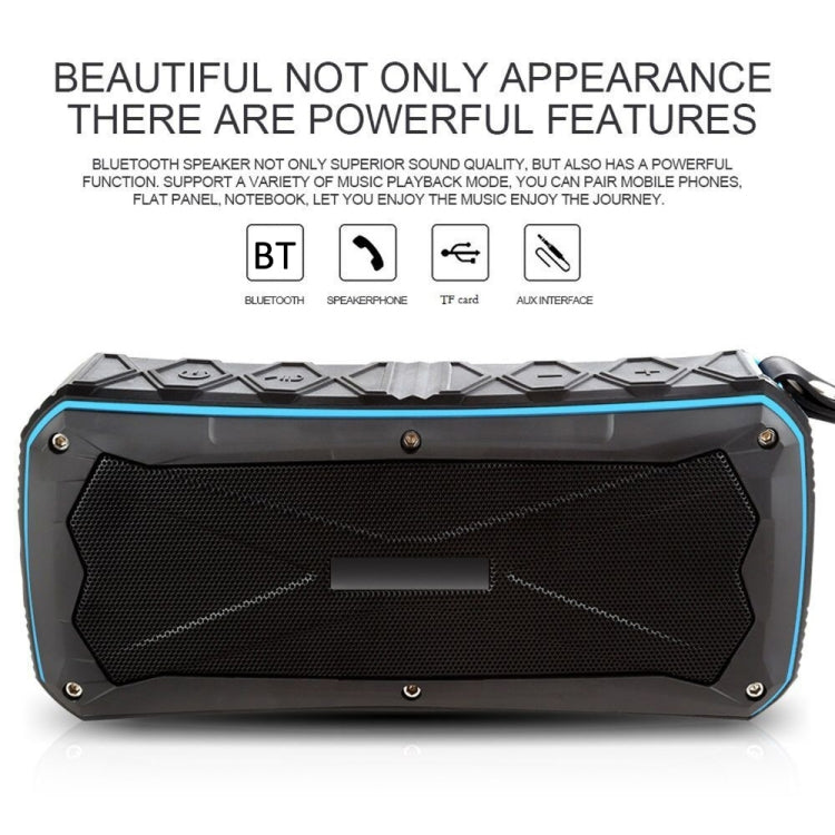 Altoparlante Bluetooth portatile Altoparlanti wireless stereo super bassi Supporto IP66 Impermeabile Ricarica di emergenza Vivavoce TF