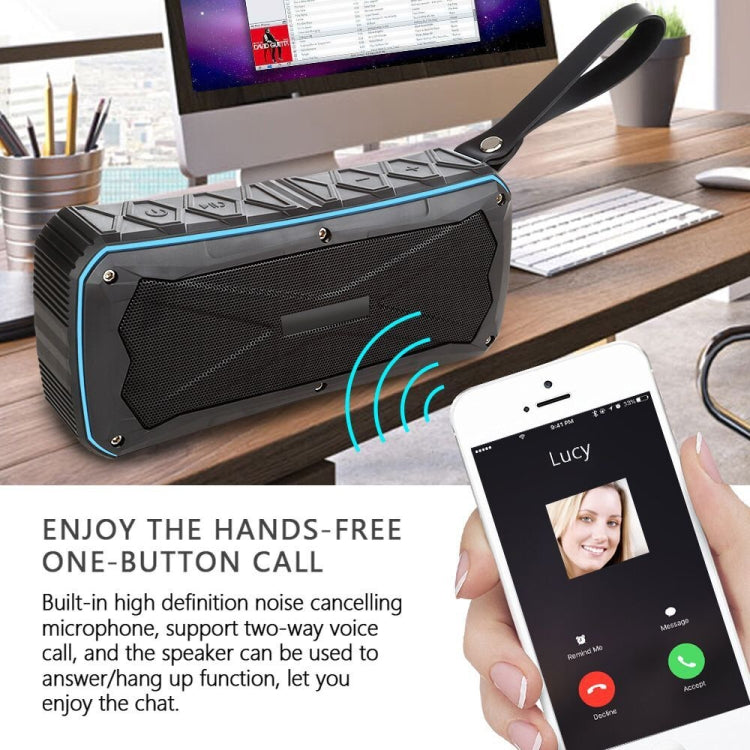 Altoparlante Bluetooth portatile Altoparlanti wireless stereo super bassi Supporto IP66 Impermeabile Ricarica di emergenza Vivavoce TF