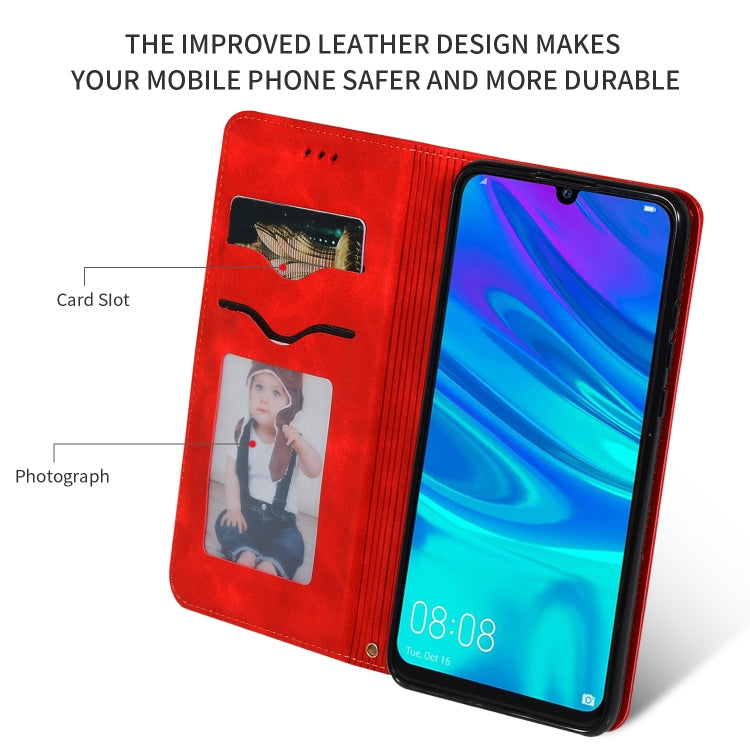 Retro Skin Feel Business Custodia in pelle con vibrazione orizzontale magnetica per Huawei P Smart 2019 & P Smart Plus 2019 & Mate 30 Lite, For Huawei P Smart 2019