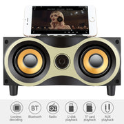 Altoparlante Bluetooth portatile in legno
