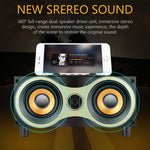 Altoparlante Bluetooth portatile in legno con subwoofer