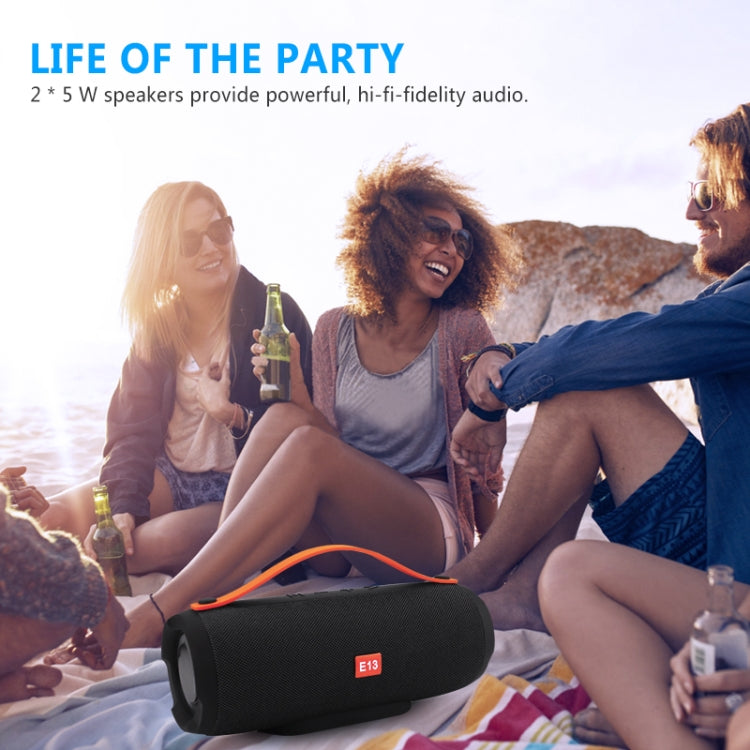 E13 Mini Altoparlante portatile senza fili Bluetooth Vivavoce stereo Radio Musica Subwoofer Altoparlanti a colonna con TF FM, RED, BLUE, BLACK