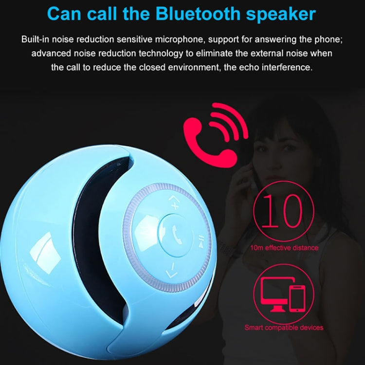 Altoparlante Bluetooth a sfera T&G A18 con luce a LED Mini altoparlante wireless portatile Musica mobile Supporto per subwoofer MP3 TF, BLACK, BLUE, PINK, WHITE