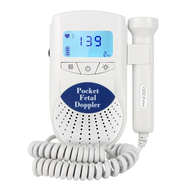FD-100 Digitale Doppler Fetale Ad Ultrasuoni Rilevatore di Battito Cardiaco Del Bambino Monitor LED Digitale Prenatale Tascabile Fetale Doppler Stetoscopio, FD-100   (Blue)