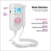 FD-100 Doppler fetale digitale ad ultrasuoni Rilevatore di battito cardiaco del bambino Monitor LED Stetoscopio Doppler fetale tascabile prenatale digitale (rosa), FD-100  (Pink)