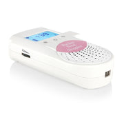FD-100 Doppler fetale digitale ad ultrasuoni Rilevatore di battito cardiaco del bambino Monitor LED Stetoscopio Doppler fetale tascabile prenatale digitale (rosa), FD-100  (Pink)
