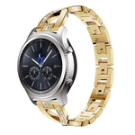 Per Samsung Gear S3 / Ticwatch Pro / HUAWEI GT Cinturino universale in metallo con diamanti da 22 mm, black, Silver, gold, Rose gold