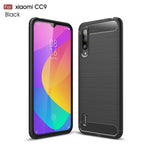 Custodia in TPU in fibra di carbonio con texture spazzolata per Xiaomi Mi CC9